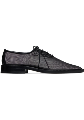 Victoria Beckham Black Mesh Lace Up Derbys