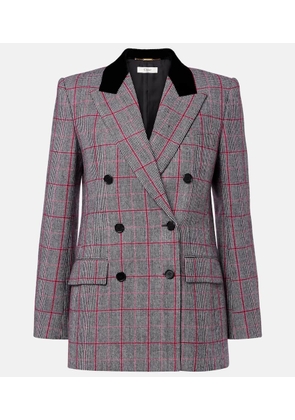 Chloe Checked double-breasted wool jacket