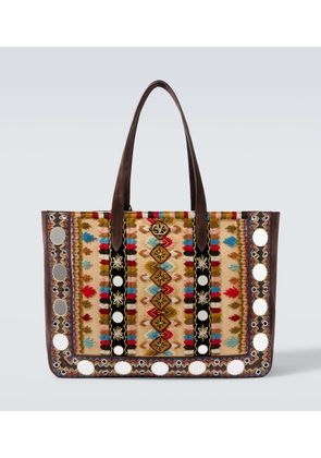 Valentino Garavani Nellcote Large embroidered suede tote bag
