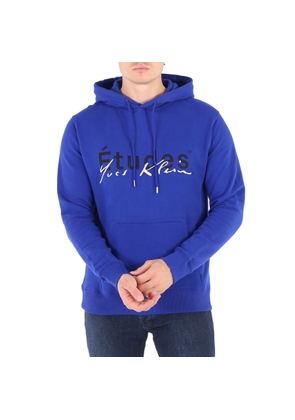 Etudes Blue Klein Signature Logo Cotton Hoodie