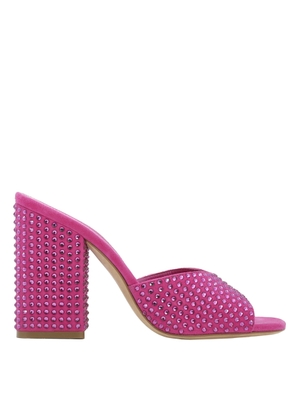 Paris Texas Pink Ruby Holly Anja Crystal-Embellished Mules