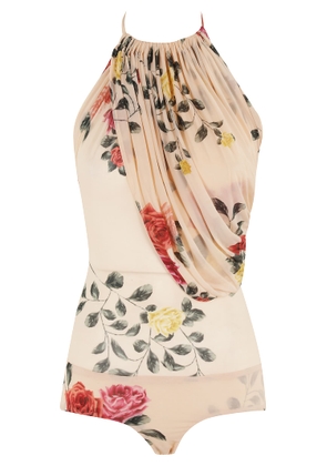 Magda Butrym Bodysuit 04 Beige Print