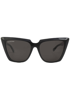 Balenciaga Grey Cat Eye Ladies Sunglasses BB0046S 001 55