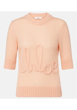 Chloe Logo alpaca wool and silk sweater
