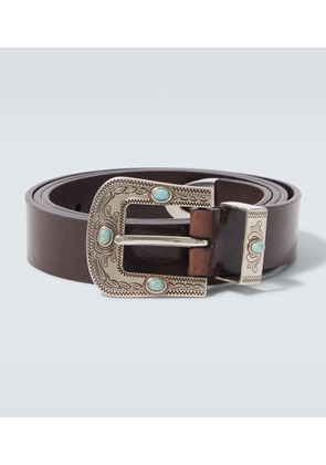 Brunello Cucinelli Embellished leather belt
