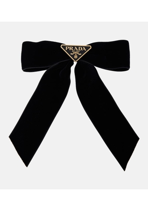 Prada Bow-detail velvet hair clip