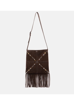Valentino Garavani Nellcote embellished suede shoulder bag
