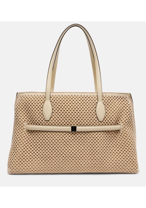 Toteme Lounge Large leather-trimmed tote bag