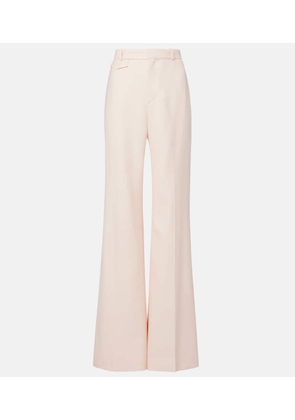 Chloe High-rise wool gabardine flared pants