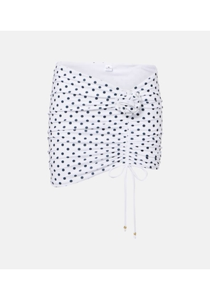Bananhot Stefani polka-dot ruched miniskirt