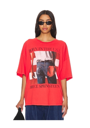 DAYDREAMER Bruce Springsteen Born in The USA Tee Shirt in Red.