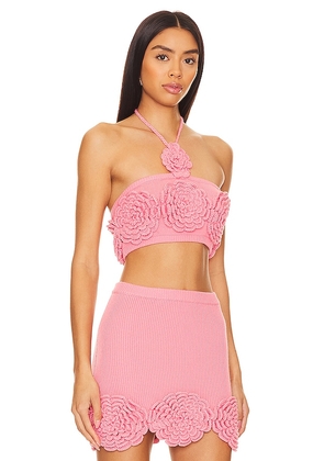 Lovers and Friends Ashby Crochet Top in Pink. Size M. Also in L, S.