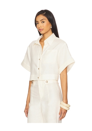 HEVRON Ellison Top in Ivory. Size L. Also in XL, XS.