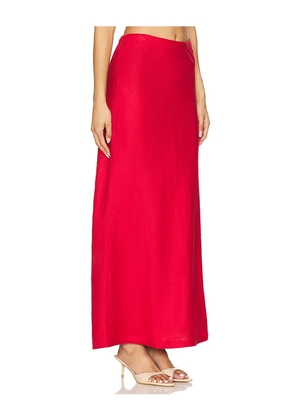 FAITHFULL THE BRAND Elise Skirt in Red. Size S. Also in L.