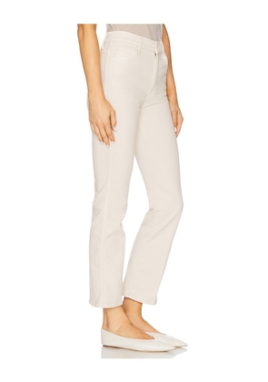 MOTHER The Mid Rise Smokin' Double Flood Jeans in Ivory. Size 24. Also in 26, 32, 34.