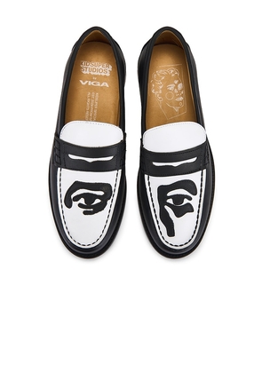 KidSuper Patchwork Penny Loafer in Black. Size 9.