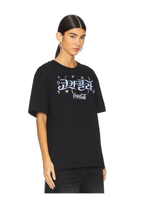 PRIVATE POLICY Silver Charm T-shirt in Black. Size S. Also in XS.