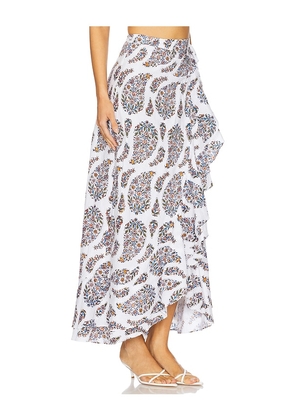 Rosewater House Golestan Ruffle Skirt in Ivory. Size M/L. Also in S/M.