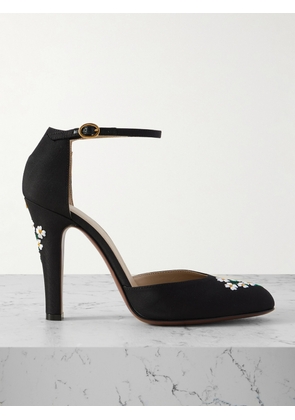 Valentino Garavani - Dolly 105 Embroidered Shantung Pumps - Black - IT36,IT36.5,IT37,IT37.5,IT38,IT38.5,IT39,IT39.5,IT40,IT40.5,IT41,IT41.5,IT42