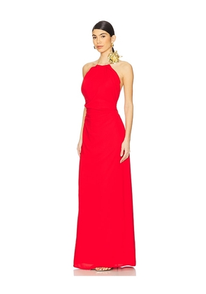 Rachel Gilbert Raye Gown in Red. Size 2. Also in 3, 4.