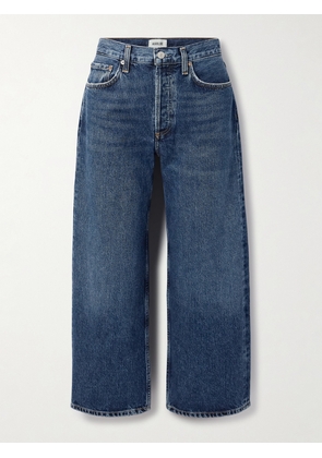 AGOLDE - Arc Cropped High-rise Wide-leg Jeans - Blue - 23,24,25,26,27,28,29,30,31,32