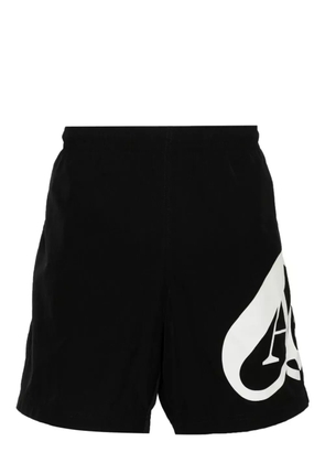 Alexander McQueen Seal-print swim shorts - Black