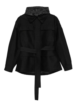 Moncler belted hooded jacket - Black