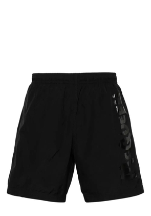 Alexander McQueen logo-print swim shorts - Black