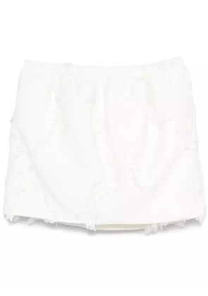 Gucci floral-jacquard mini skirt - White