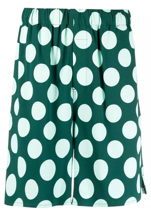 AMI Paris polka dot Bermuda shorts - Green