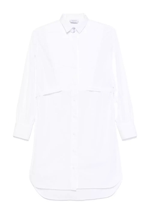 Alexander McQueen pleated panel shirt dress - White