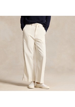 Corduroy Wide-Leg Cropped Trouser