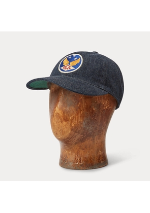 Winged-Logo Denim Ball Cap