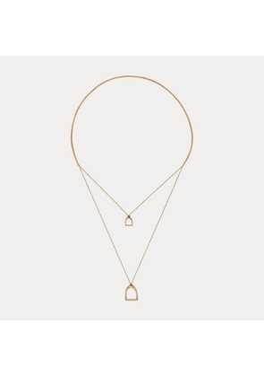 Pave Double-Stirrup Lariat Necklace
