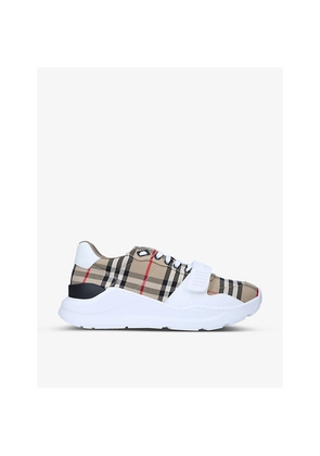 Mens Burberry Regis Vintage Check Canvas Trainers