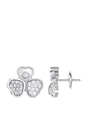 Chopard White Gold and Diamond Happy Hearts Wings Earrings