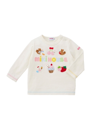 Miki House Sweet-Appliqué T-Shirt
