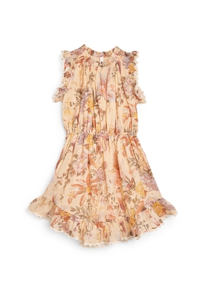 Zimmermann Kids Cotton Floral Tallow Dress