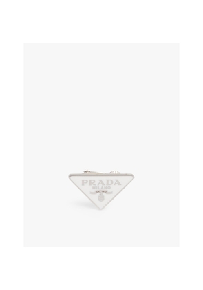 Womens Prada Symbole Enamelled 925 Sterling Silver Clip-On Earring