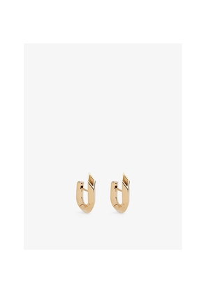 Womens Burberry Hollow Spike Yellow-Gold Plated Sterling Silver Earrings