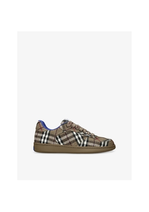 Mens Burberry Check Terrace Low-Top Canvas Trainers
