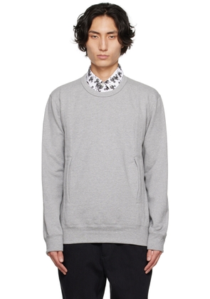 Comme des Garçons Homme Deux Gray Paneled Sweatshirt