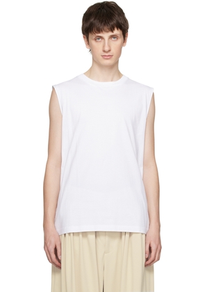Acne Studios White Sleeveless T-Shirt
