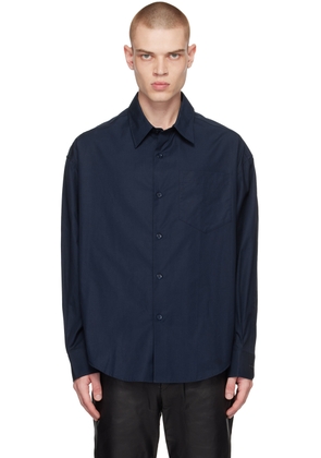 AMI Paris Navy Boxy Shirt