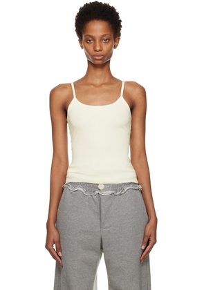 ÉTERNE Off-White Thin Strap Tank Top