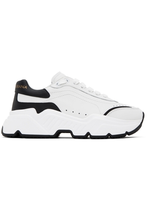 Dolce & Gabbana White & Black Daymaster Sneakers