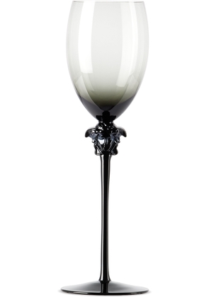Versace Black Rosenthal Medusa Lumière Wine Glass