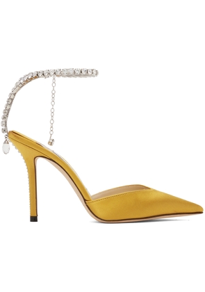 Jimmy Choo Yellow Saeda 100 Pumps