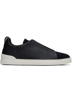 ZEGNA Navy Triple Stitch Sneakers