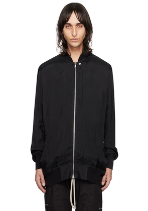 Rick Owens Black Jumbo Peter Flight Bomber Jacket